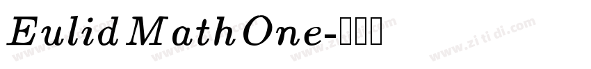 Eulid Math One字体转换